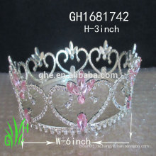 Neue Designs Rhinestone Royal Zubehör Rhinestone hohe Festzug Krone Tiara